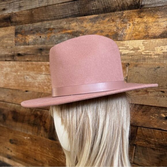 Lack Of Color The Fleur in Dusty Mauve Fedora with leather band sz Small - Picture 8 of 8